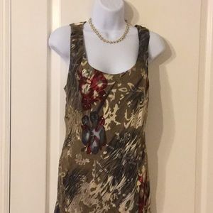 Simply Silk floral pattern dress size XL